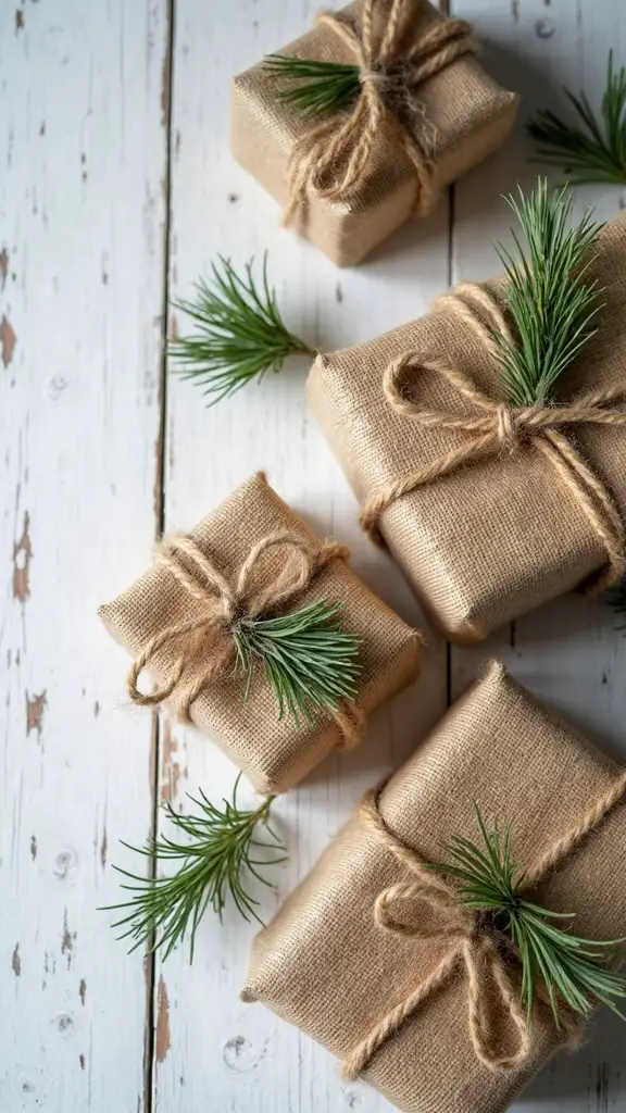 rustic farmhouse inspired gift presentation