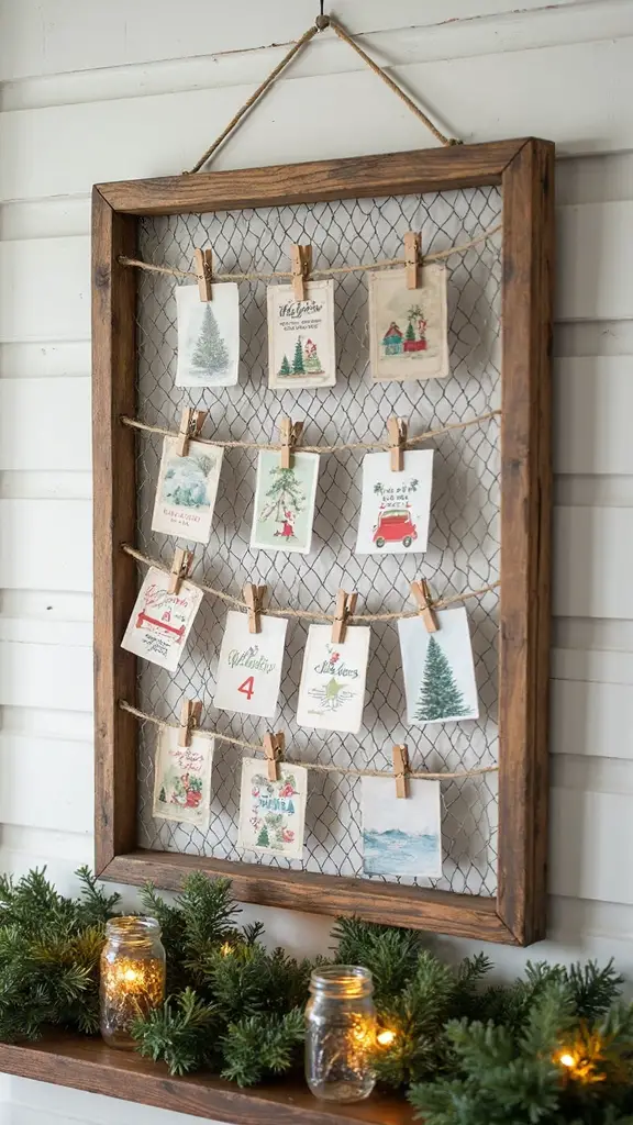 rustic farmhouse style card display