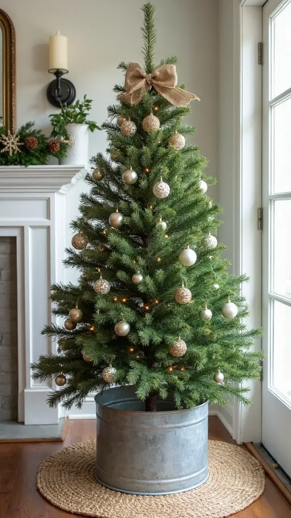 rustic farmhouse vintage metal tree stands