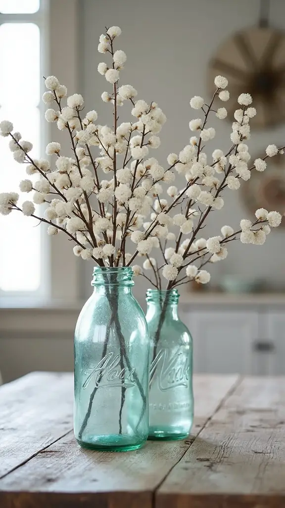 rustic farmhouse winterberry centerpieces