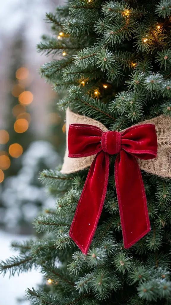 rustic holiday tree wrap creation