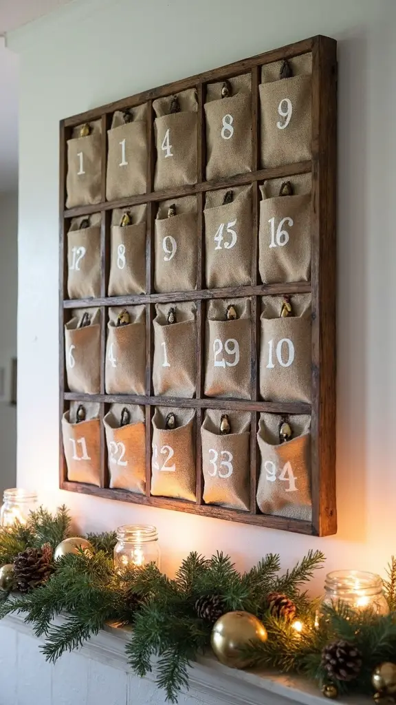 rustic interactive charming personalized advent calendar