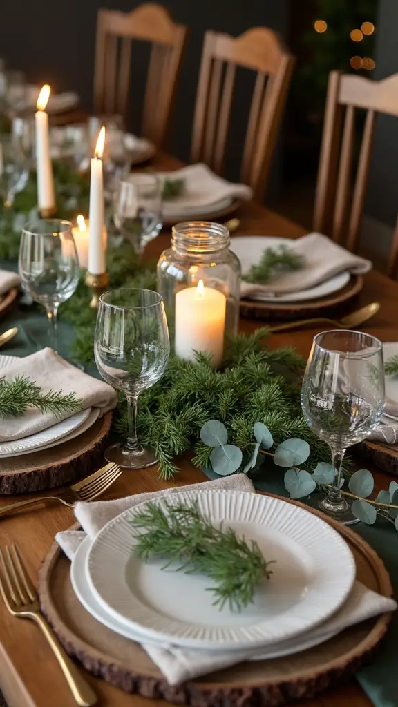 rustic natural earthy place settings