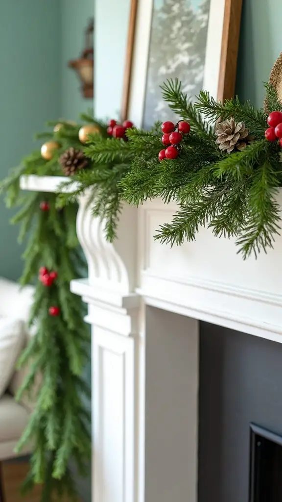 rustic natural festive christmas garland design