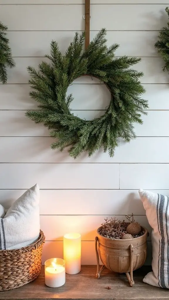 rustic natural layered farmhouse christmas decor
