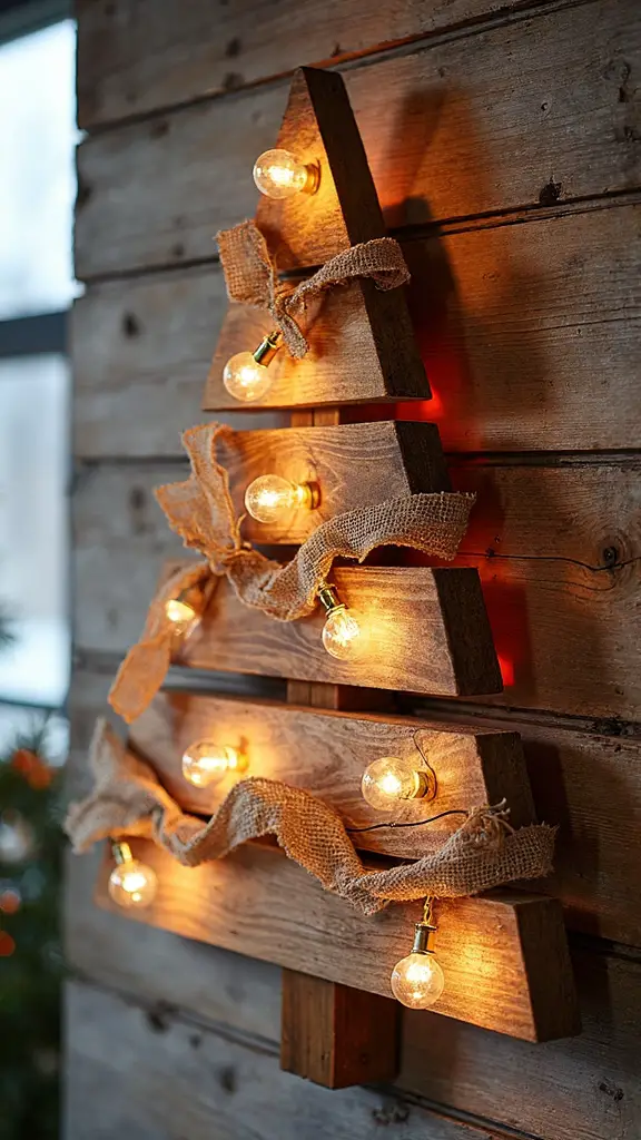 rustic pallet christmas tree art