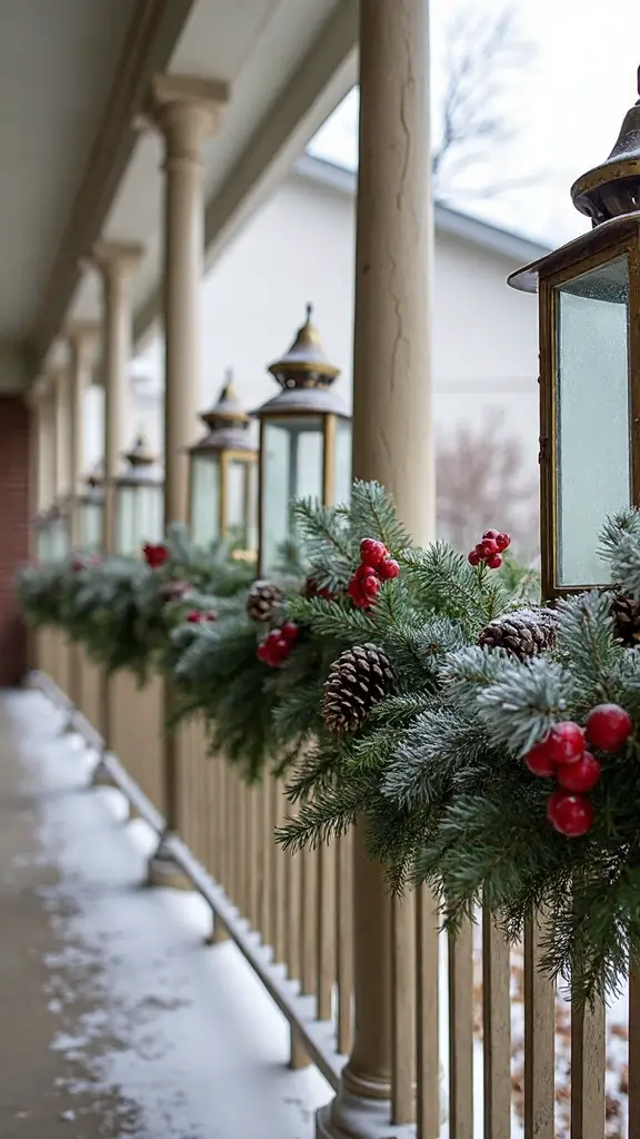 rustic pinecone and berry displays
