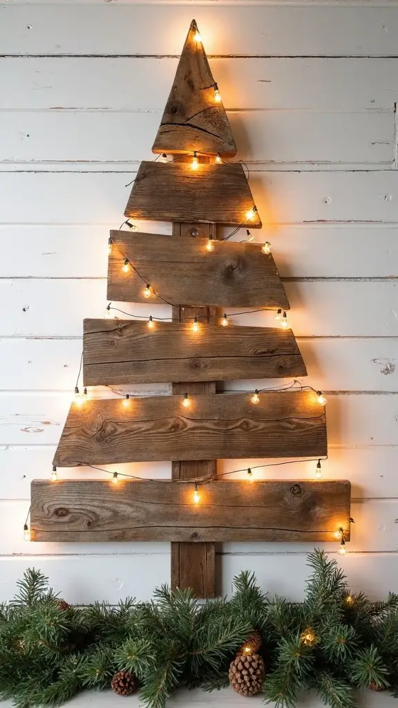 rustic reclaimed wood christmas wall art
