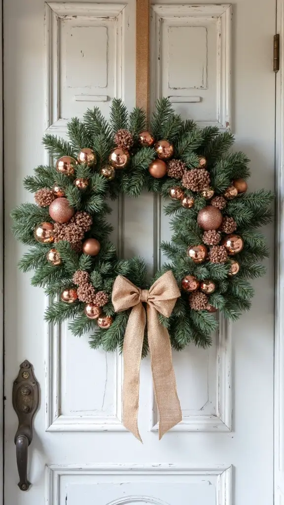 rustic rose gold farmhouse holiday chic