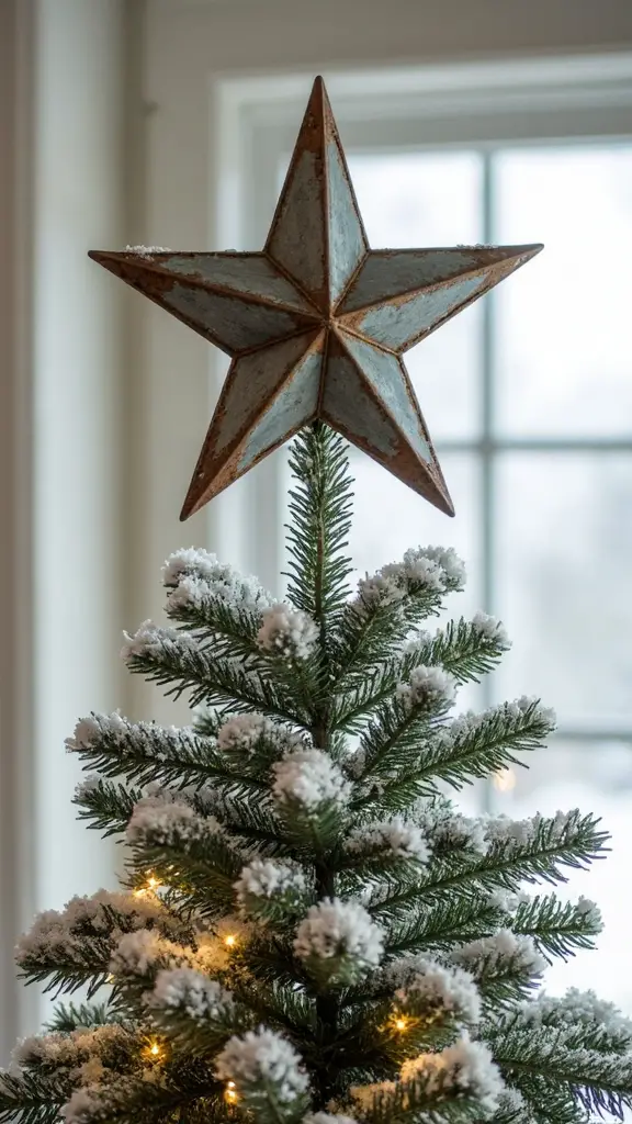 rustic weathered industrial meets farmhouse christmas decor