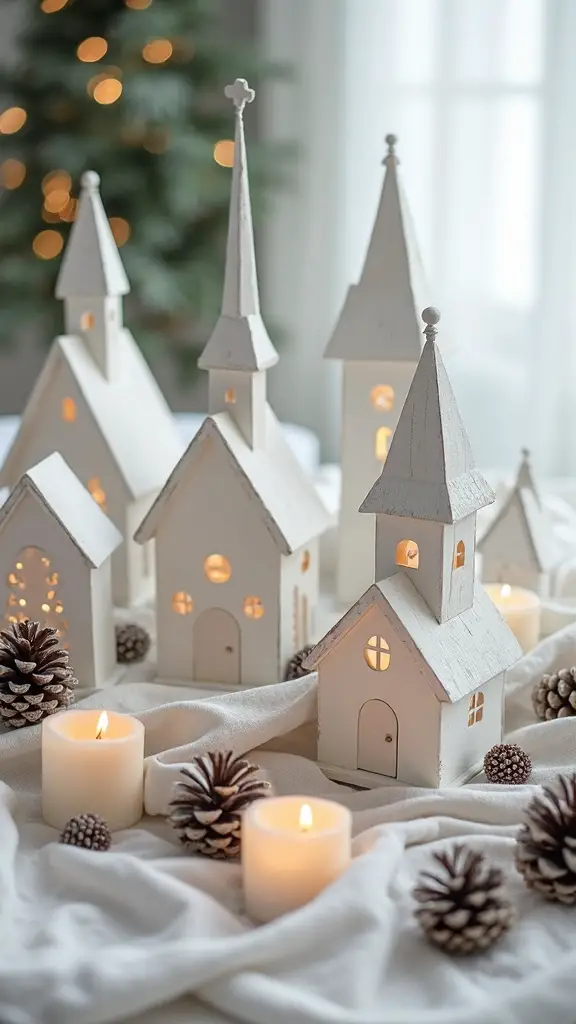rustic whitewashed wooden christmas displays