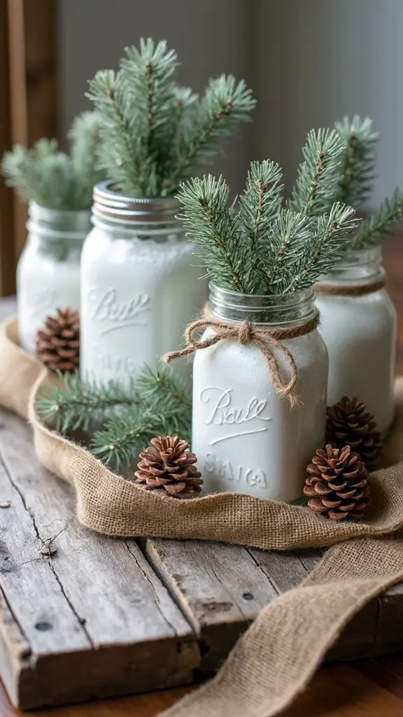 rustic winter wonderland snow globes