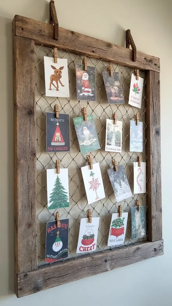 rustic wire mesh card holder