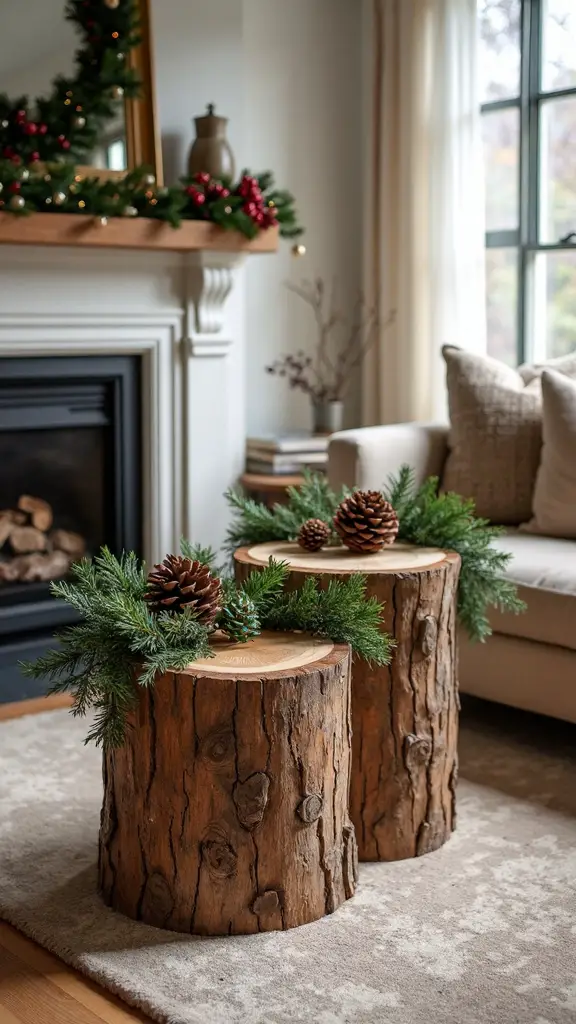 rustic wood christmas display pieces