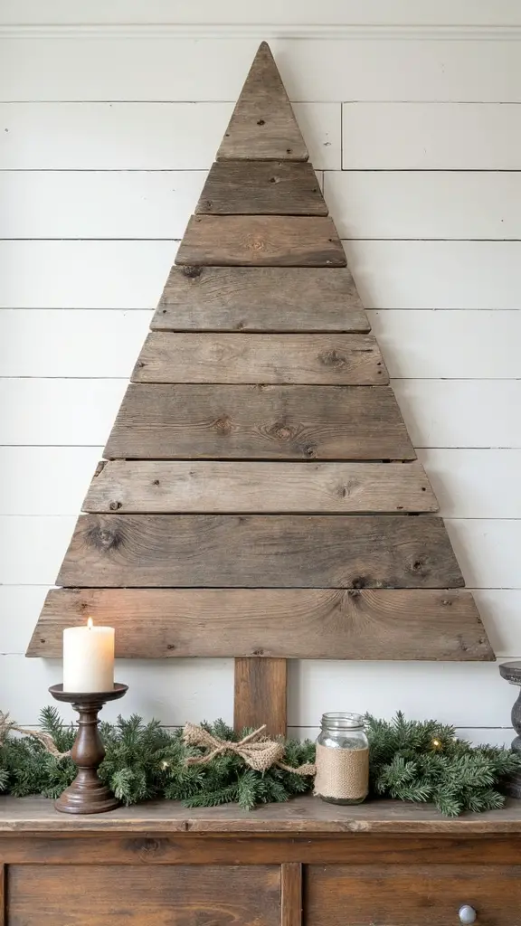 rustic wooden christmas tree alternatives