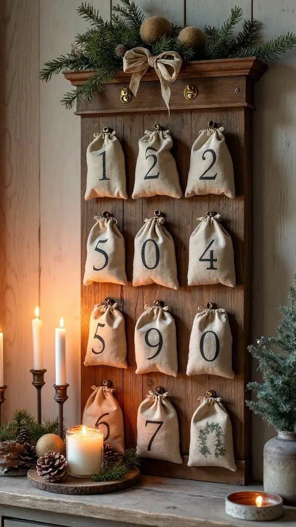 rustic wooden farmhouse advent