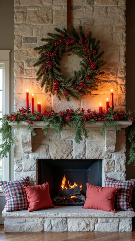 rustic woodland christmas wreath decor