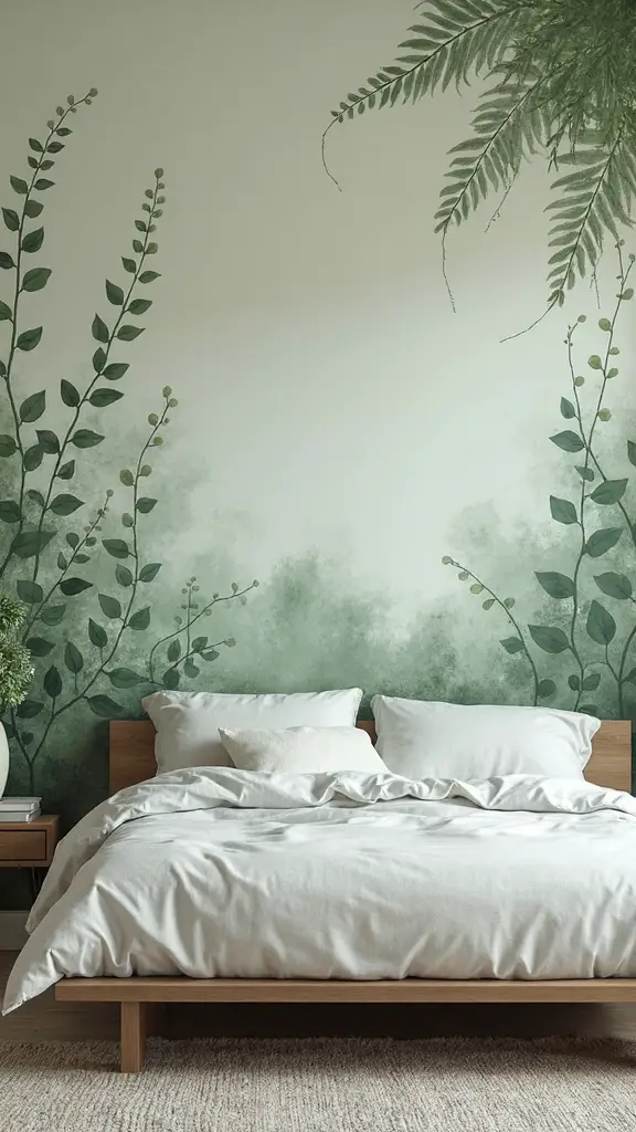 sage green botanical calming oasis