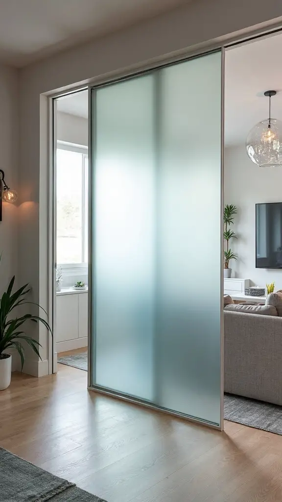 seamless separation through glass partitions