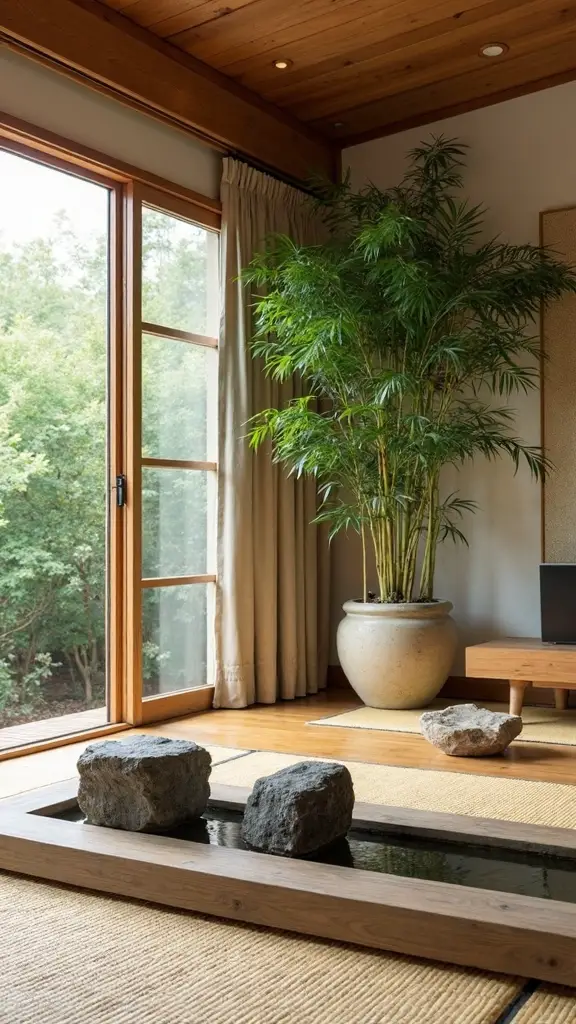 serene indoor garden tranquil living space