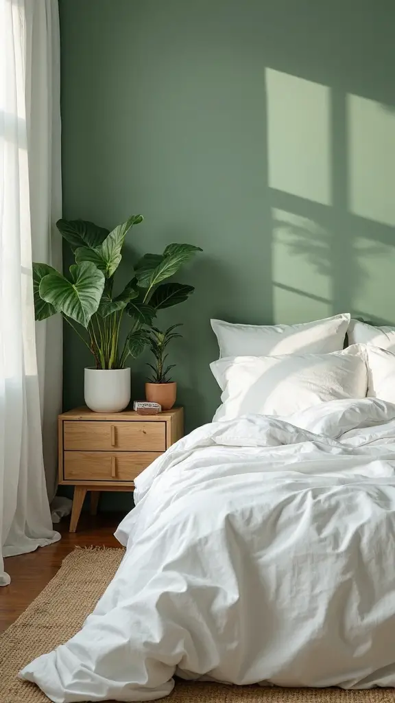 serene natural bedroom wall ideas