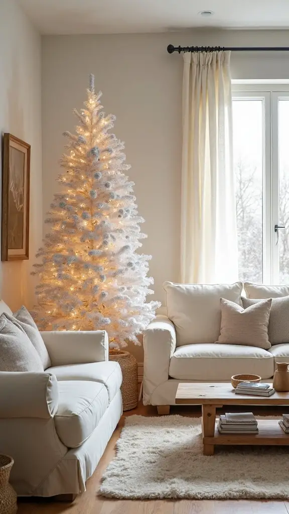 serene neutral cozy christmas living spaces
