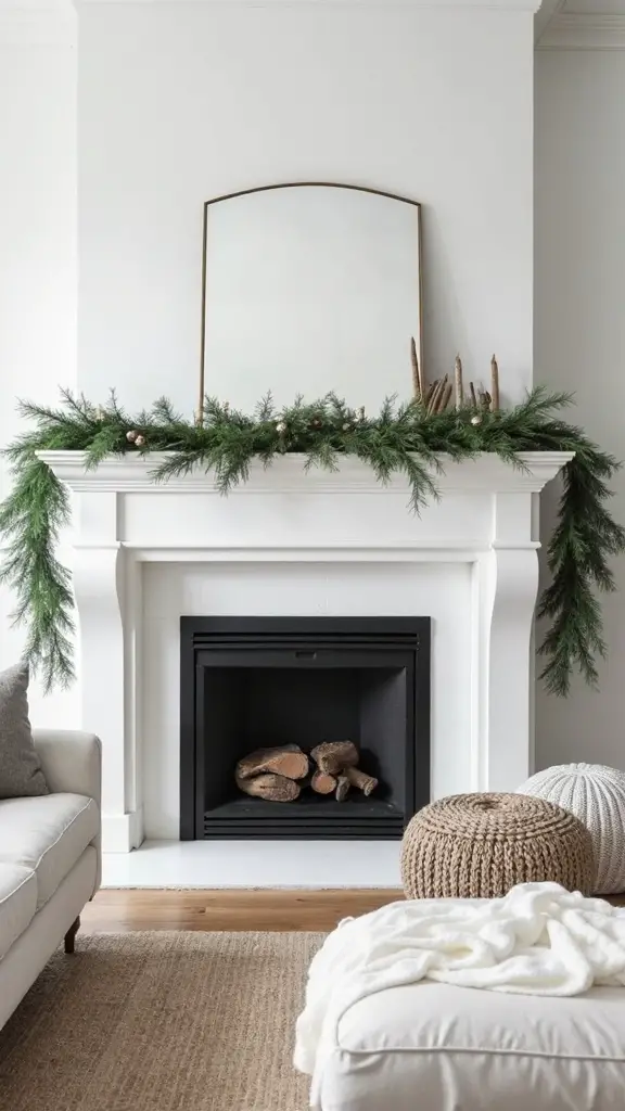 simple elegant minimalist holiday garlands