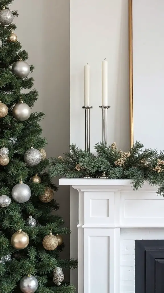 sleek metallic modern christmas ornaments