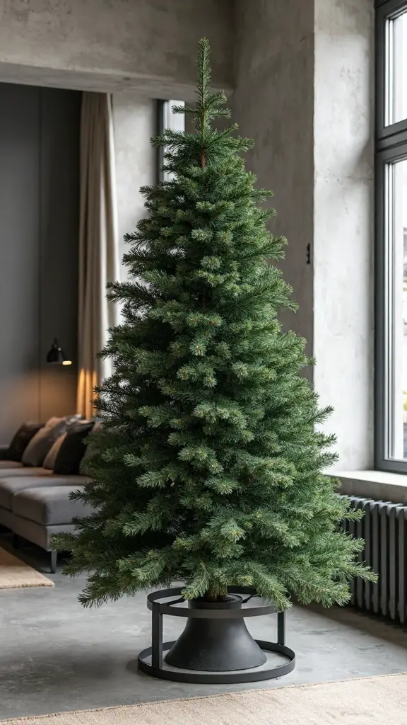 sleek minimalist industrial chic christmas tree stands