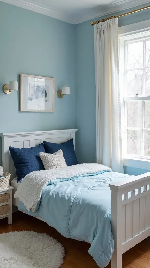 soothing blue bedroom environments