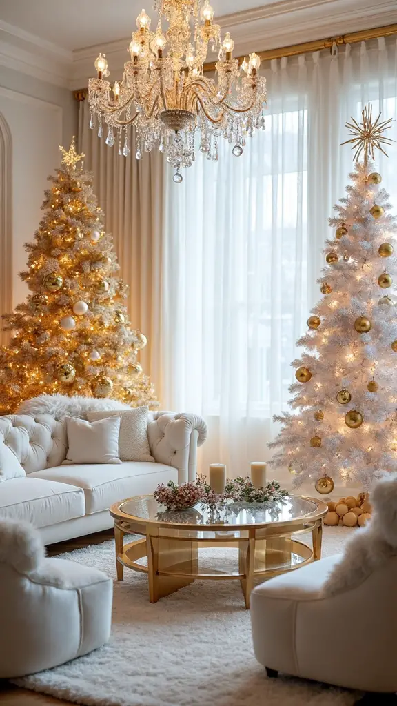 sophisticated elegant winter wonderland decor