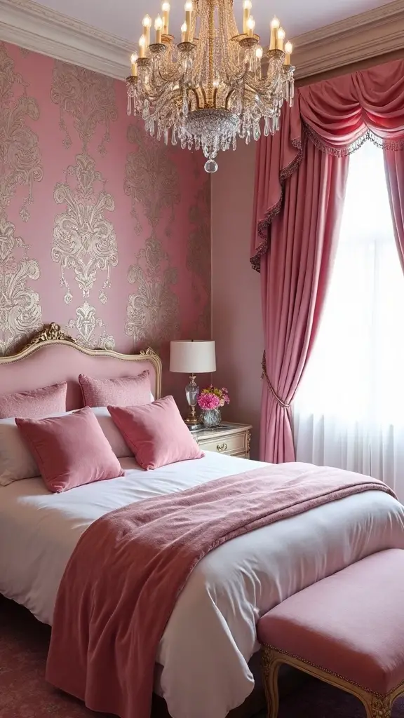 sophisticated feminine pattern layered pink oasis