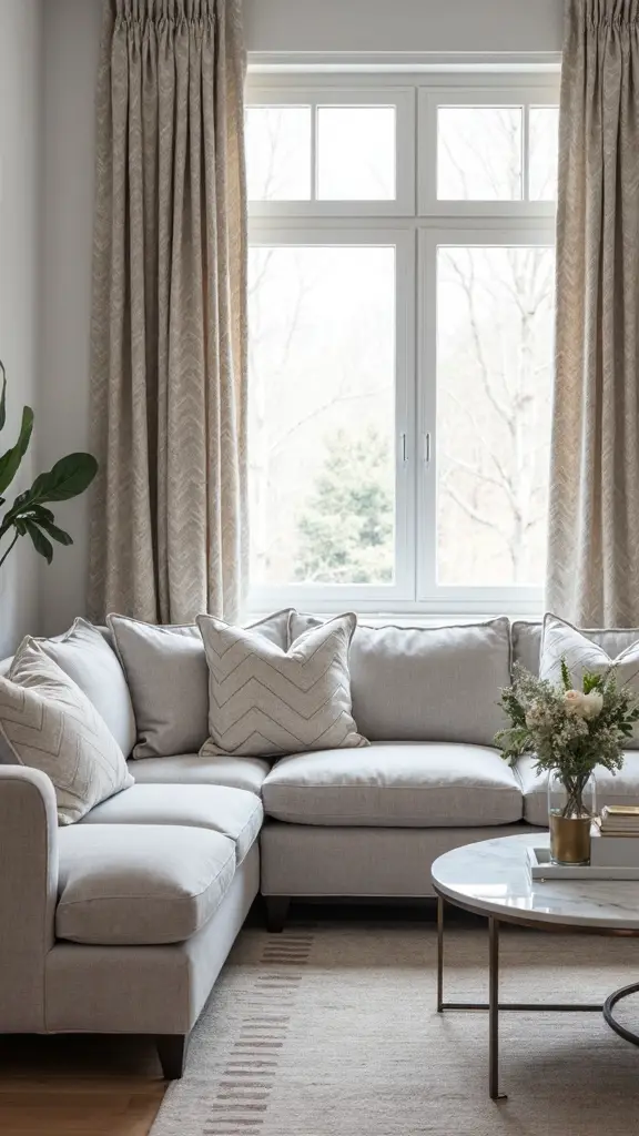 sophisticated grey and white pattern mixing