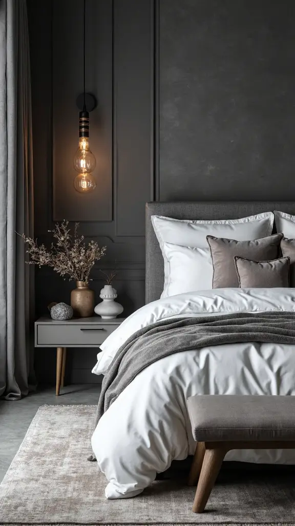 sophisticated grey bedroom design ideas