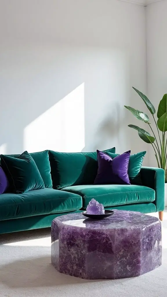 sophisticated jewel toned minimalist sanctuary