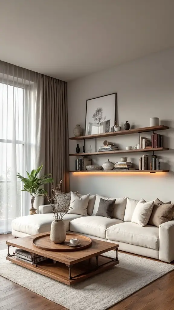 sophisticated minimalism with natural warmth
