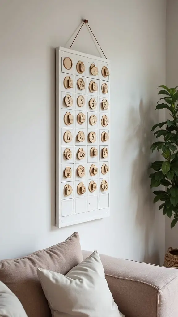 sophisticated modern advent calendar decor