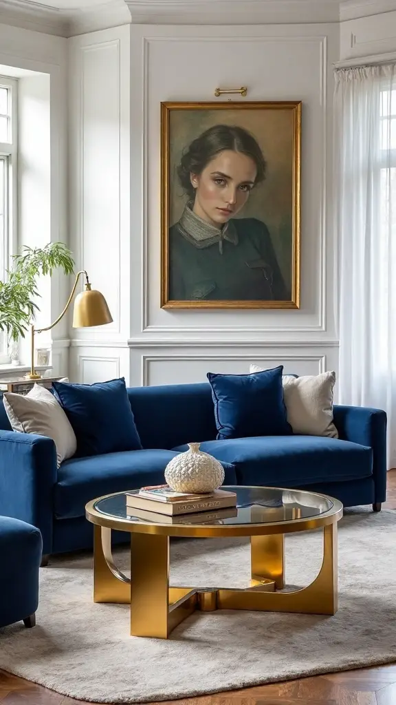 sophisticated navy and white palette