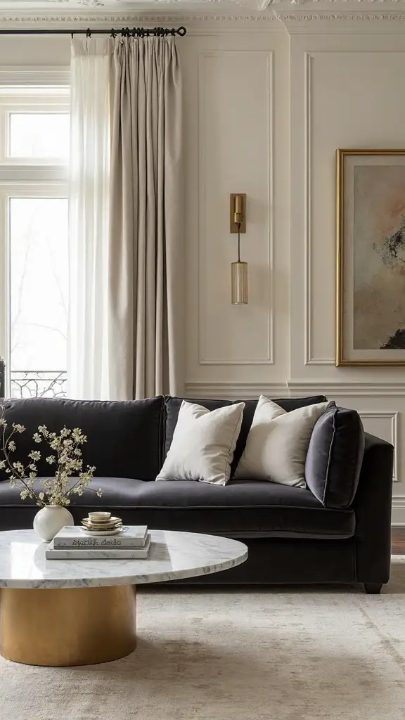 sophisticated neutral color palette with accents