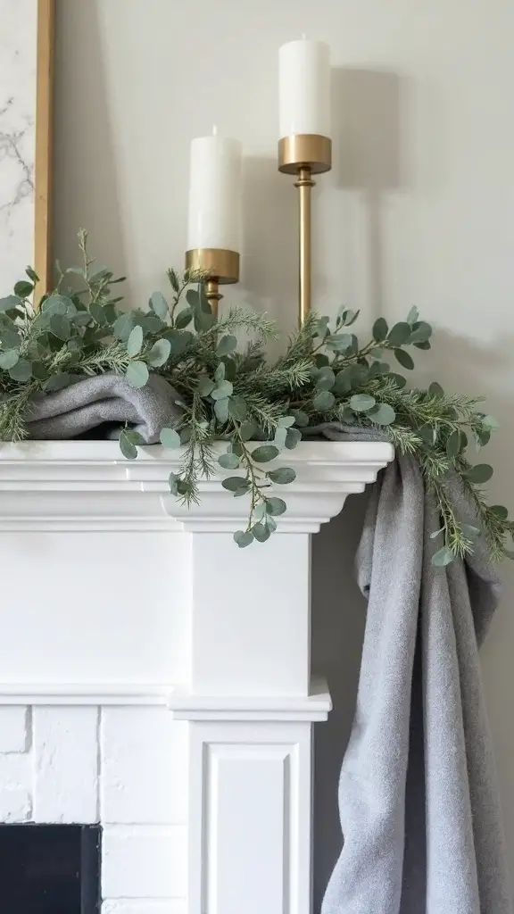 sophisticated neutral holiday garland decoration