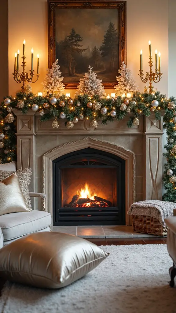 sophisticated sparkling holiday metallic decor