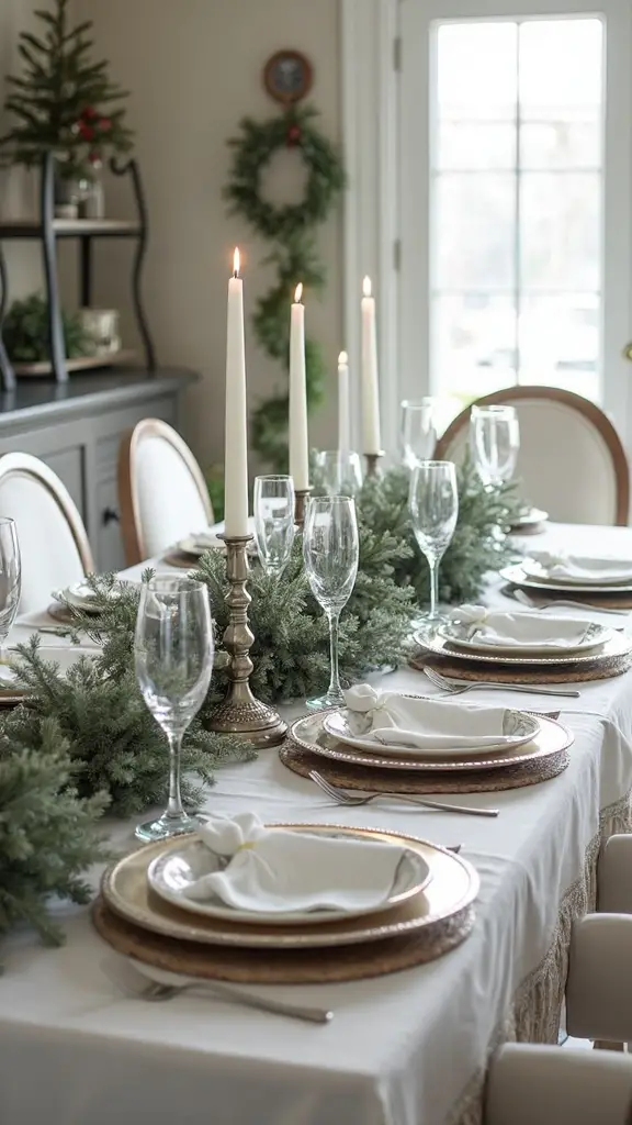 sophisticated winter wonderland tablescape