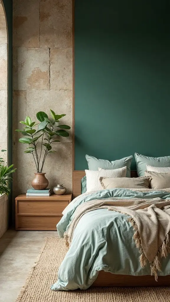 spa like tranquil teal stone retreat