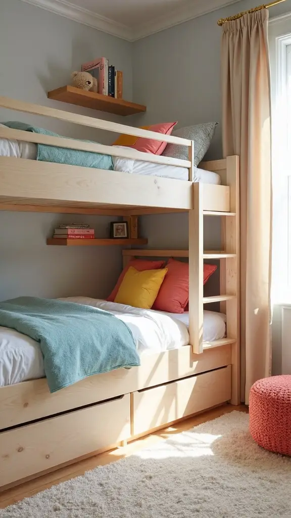 space saving triple decker bunk bed
