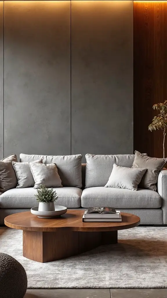 stone grey and mahogany harmony