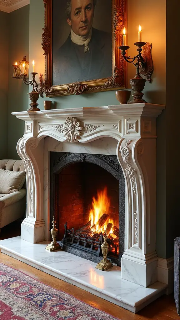 timeless elegant warm sophisticated fireplace