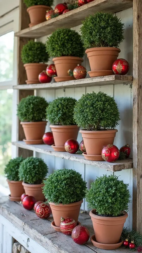 timeless european farmhouse topiary accents