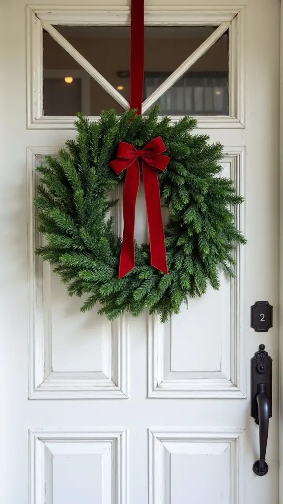 timeless evergreen door decor charm