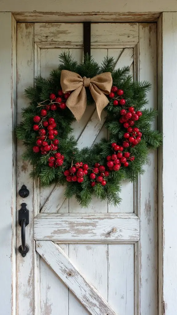 timeless farmhouse christmas wreath elegance