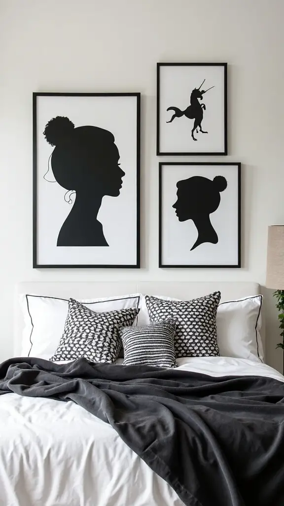 timeless minimal personalized silhouette arrangements